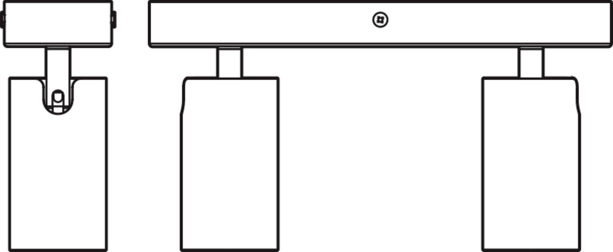 Diagramm einer mechanischen Vorrichtung mit zwei vertikalen Zylindern und einem horizontalen Balken, das Elemente verbindet.