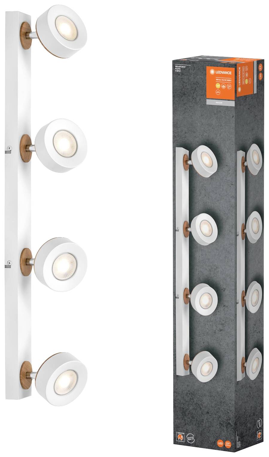 LEDVANCE 4058075827943 DECOR SPOT PLUTO 698MM LED-Aufbauleuchte LED 19.20W Weiß