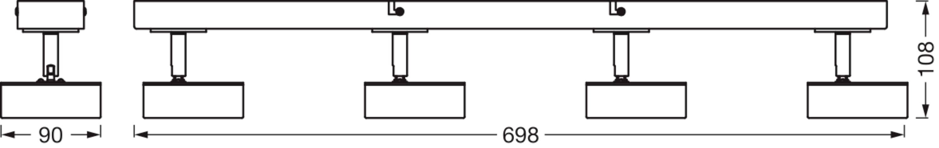 LEDVANCE 4058075827943 DECOR SPOT PLUTO 698MM LED-Aufbauleuchte LED 19.20W Weiß