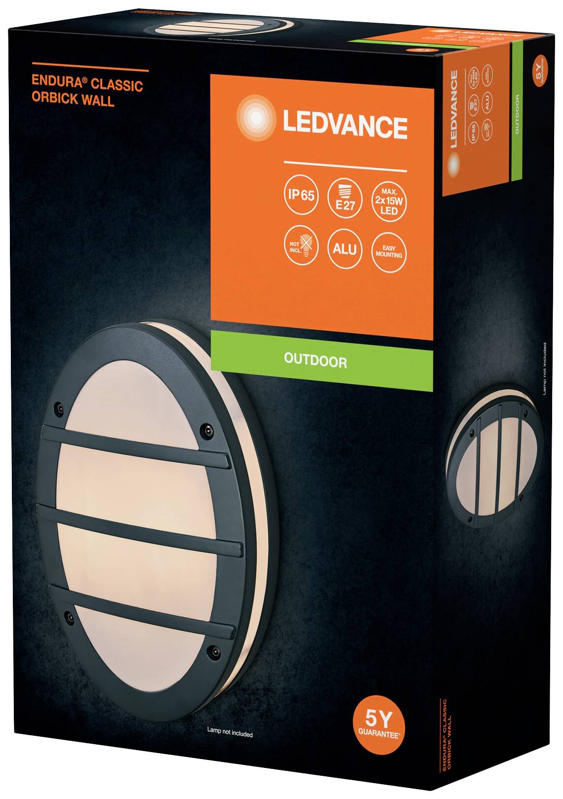 LEDVANCE ENDURA CLASSIC ORBICK 4099854182969 Außenwandleuchte E27 Grau