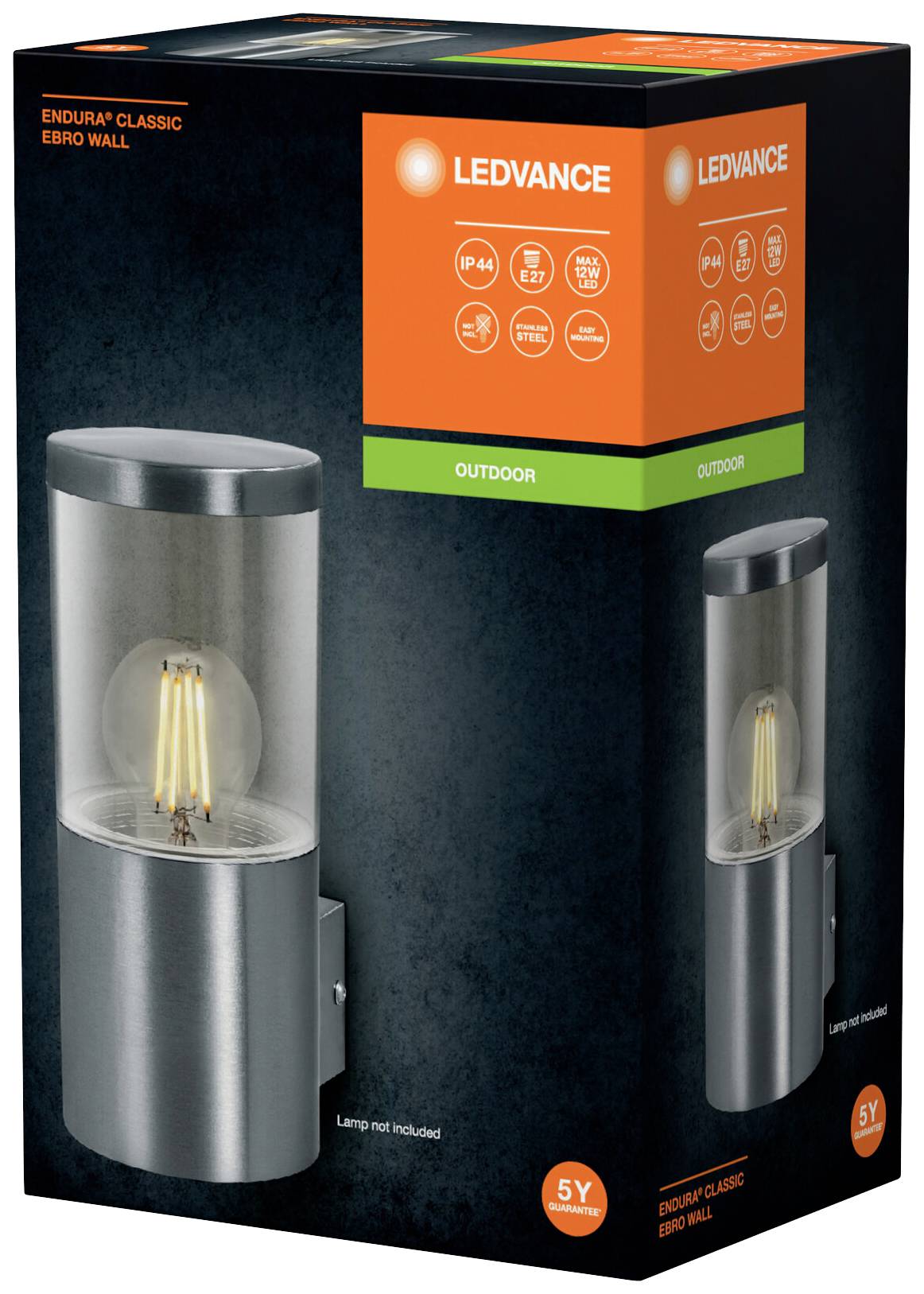 LEDVANCE ENDURA CLASSIC EBRO 4058075834903 Außenwandleuchte E27 Stahl