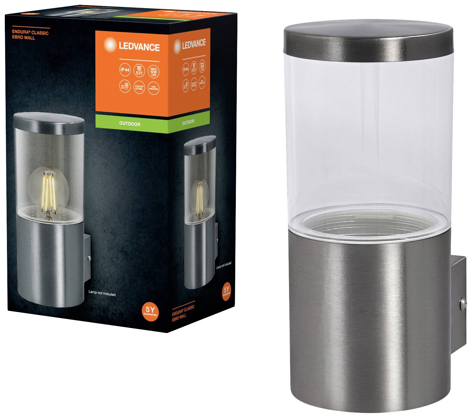 LEDVANCE ENDURA CLASSIC EBRO 4058075834903 Außenwandleuchte E27 Stahl
