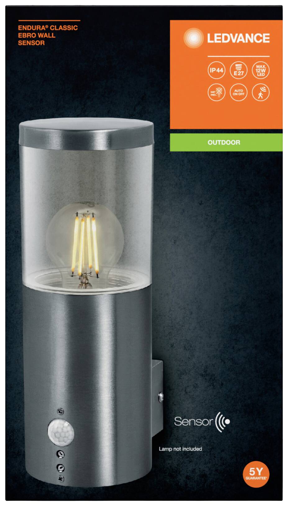LEDVANCE ENDURA CLASSIC EBRO 4058075834927 Außenwandleuchte E27 Stahl