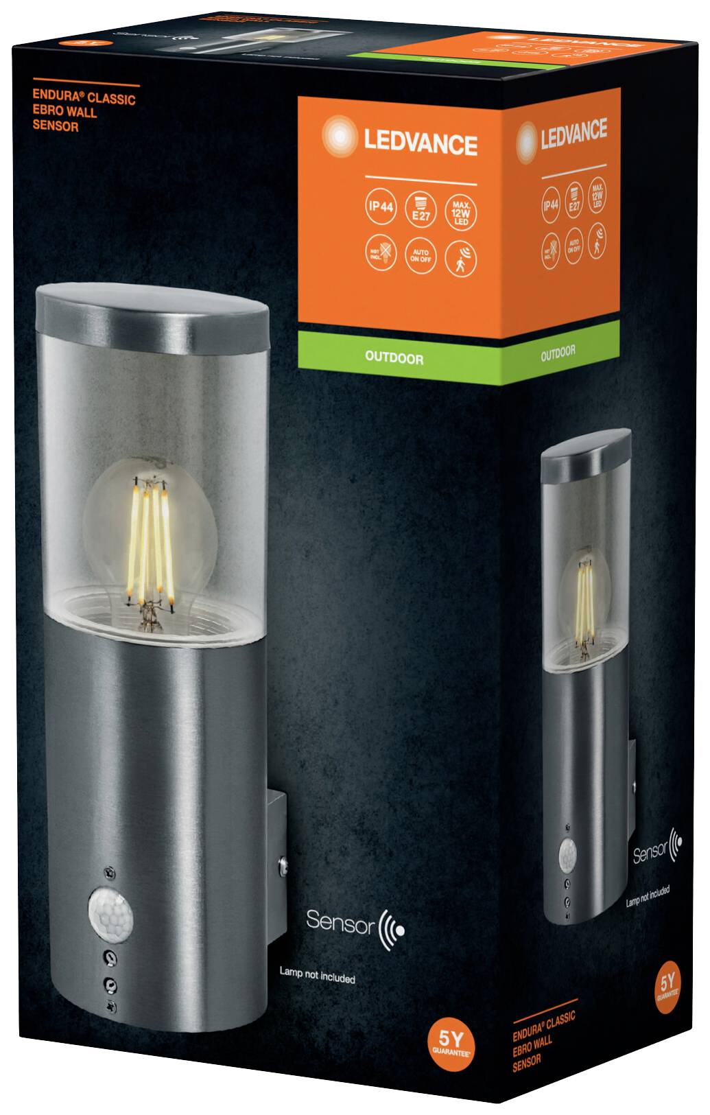 LEDVANCE ENDURA CLASSIC EBRO 4058075834927 Außenwandleuchte E27 Stahl