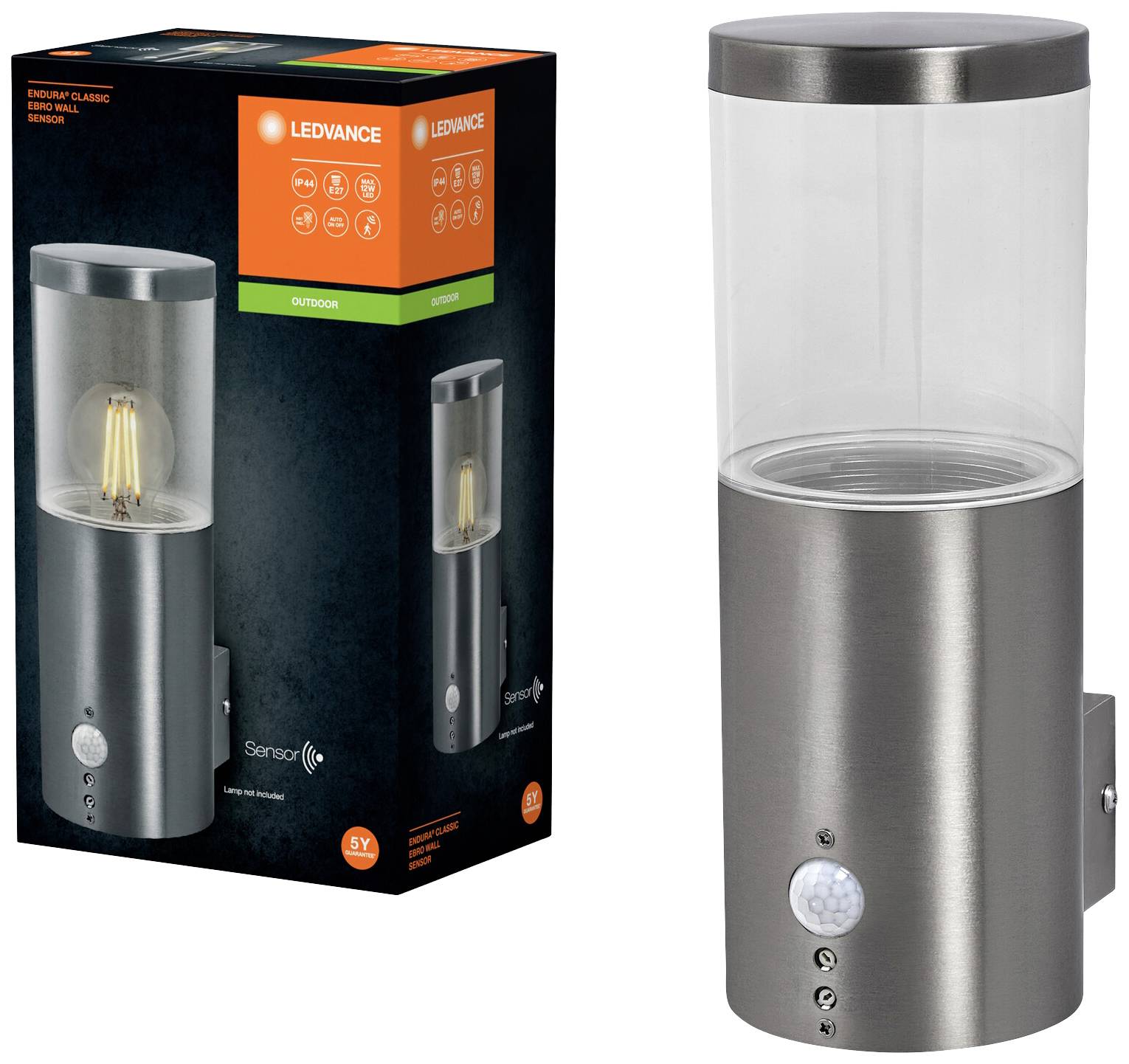 LEDVANCE ENDURA CLASSIC EBRO 4058075834927 Außenwandleuchte E27 Stahl