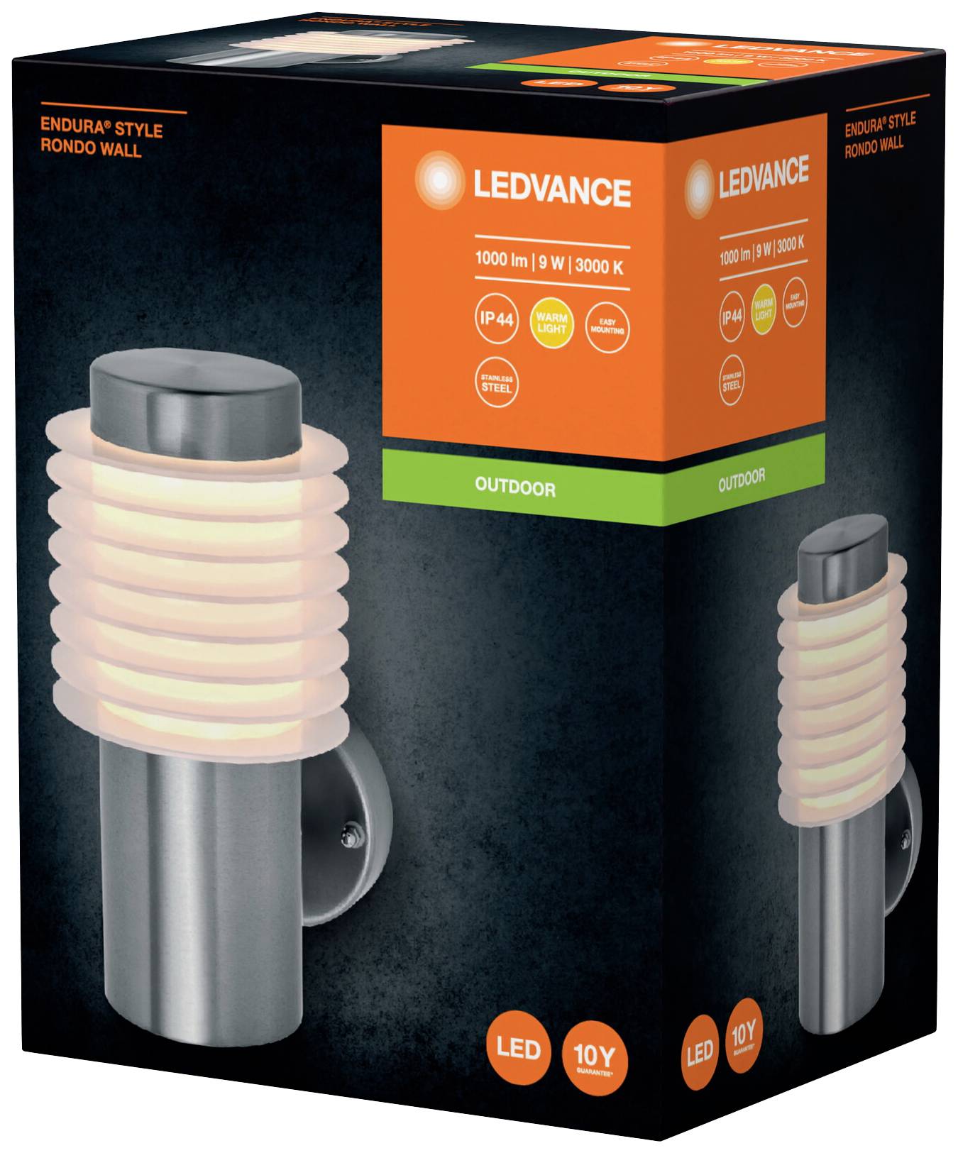 LEDVANCE ENDURA STYLE RONDO 4058075835108 LED-Außenwandleuchte LED 9.00W Stahl