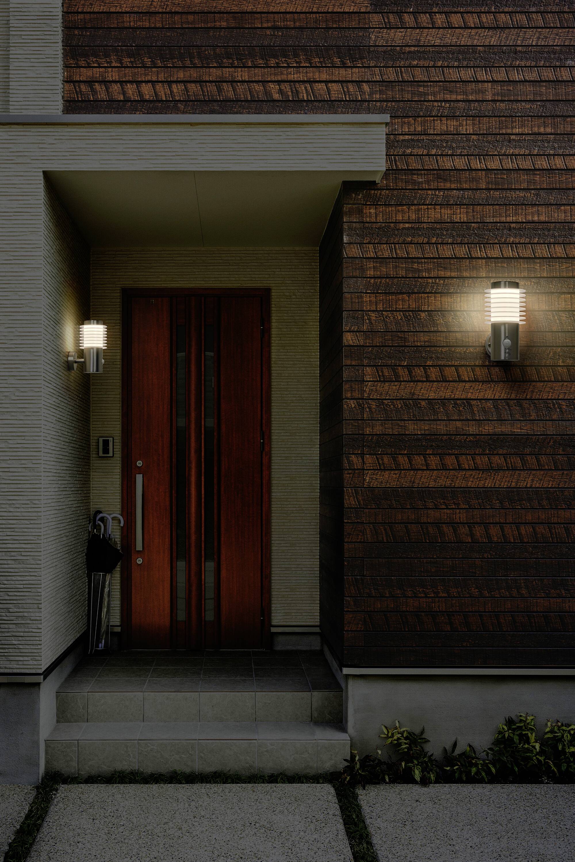 LEDVANCE ENDURA STYLE RONDO 4058075835122 LED-Außenwandleuchte mit Bewegungsmelder LED 9.50W Stahl