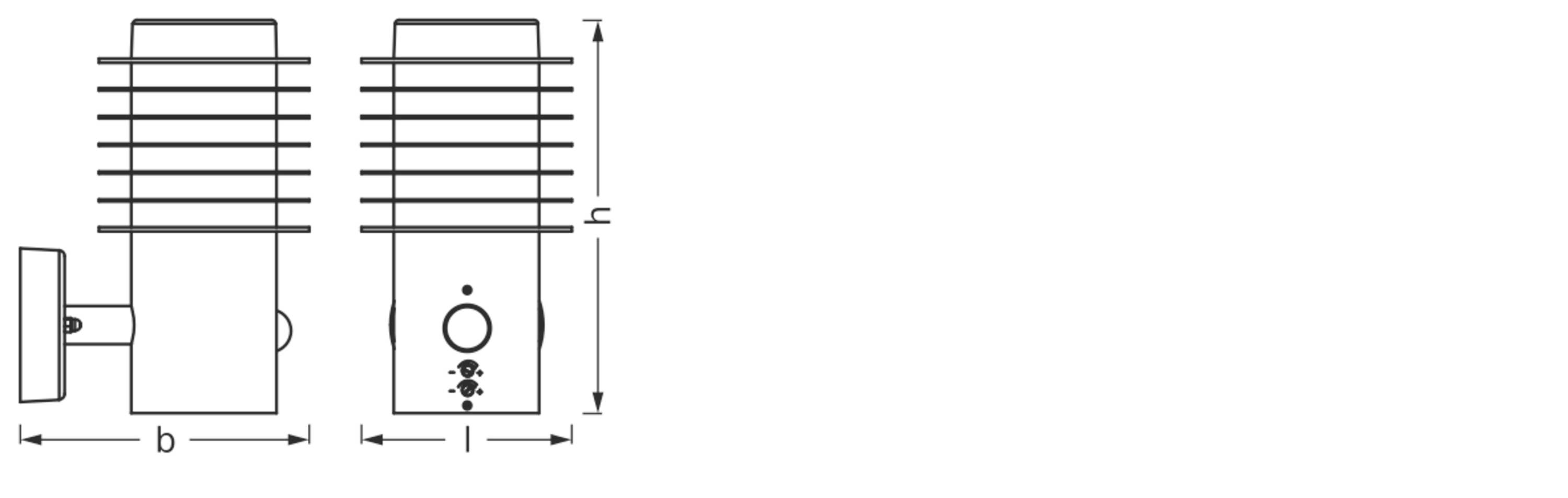 LEDVANCE ENDURA STYLE RONDO 4058075835122 LED-Außenwandleuchte mit Bewegungsmelder LED 9.50W Stahl