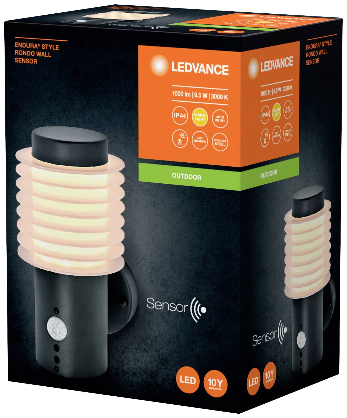 LEDVANCE ENDURA STYLE RONDO 4058075835160 LED-Außenwandleuchte mit Bewegungsmelder LED 9.50W Grau