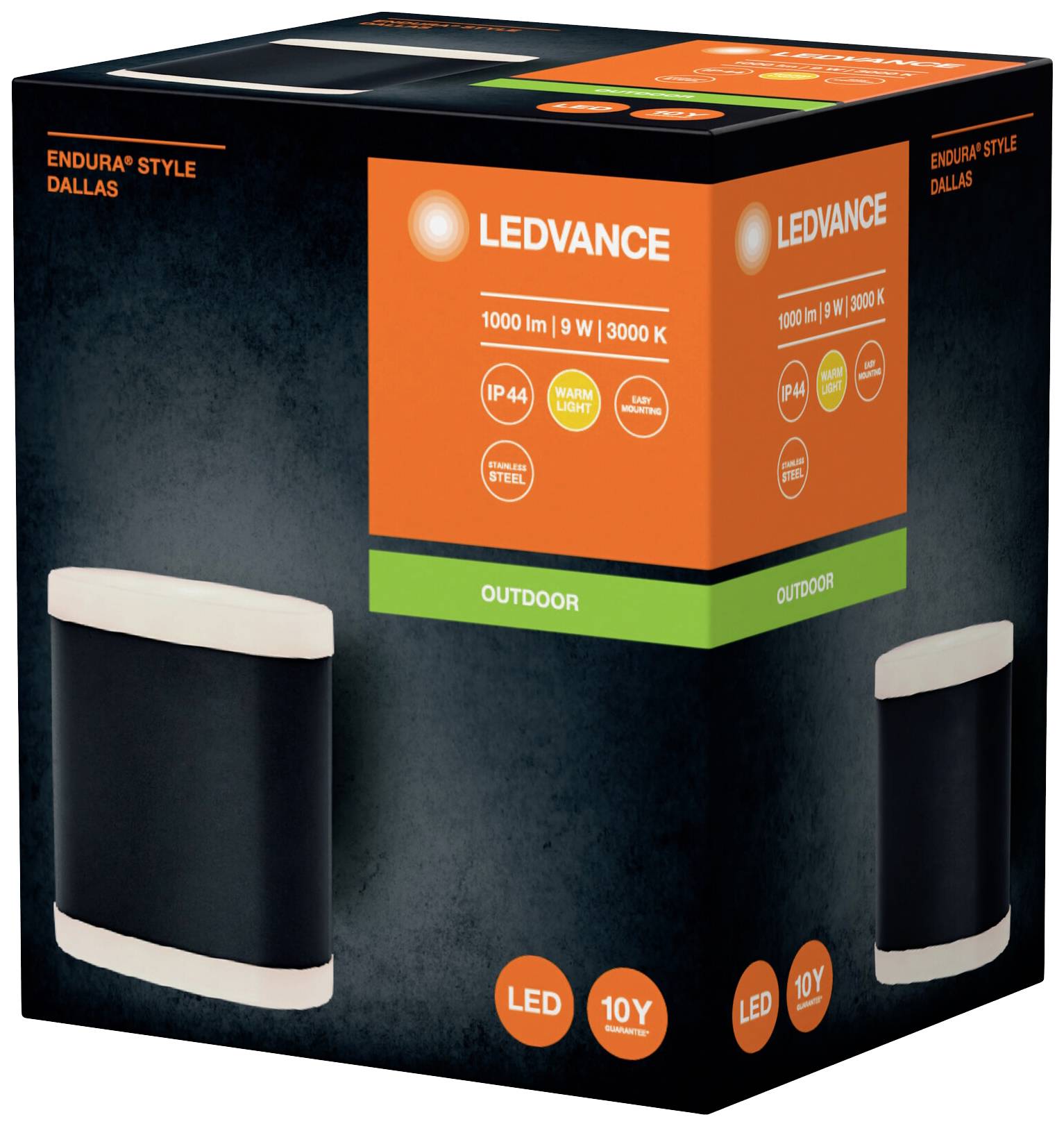 LEDVANCE ENDURA STYLE DALLAS 4058075835184 LED-Außenwandleuchte LED 9.00W Grau
