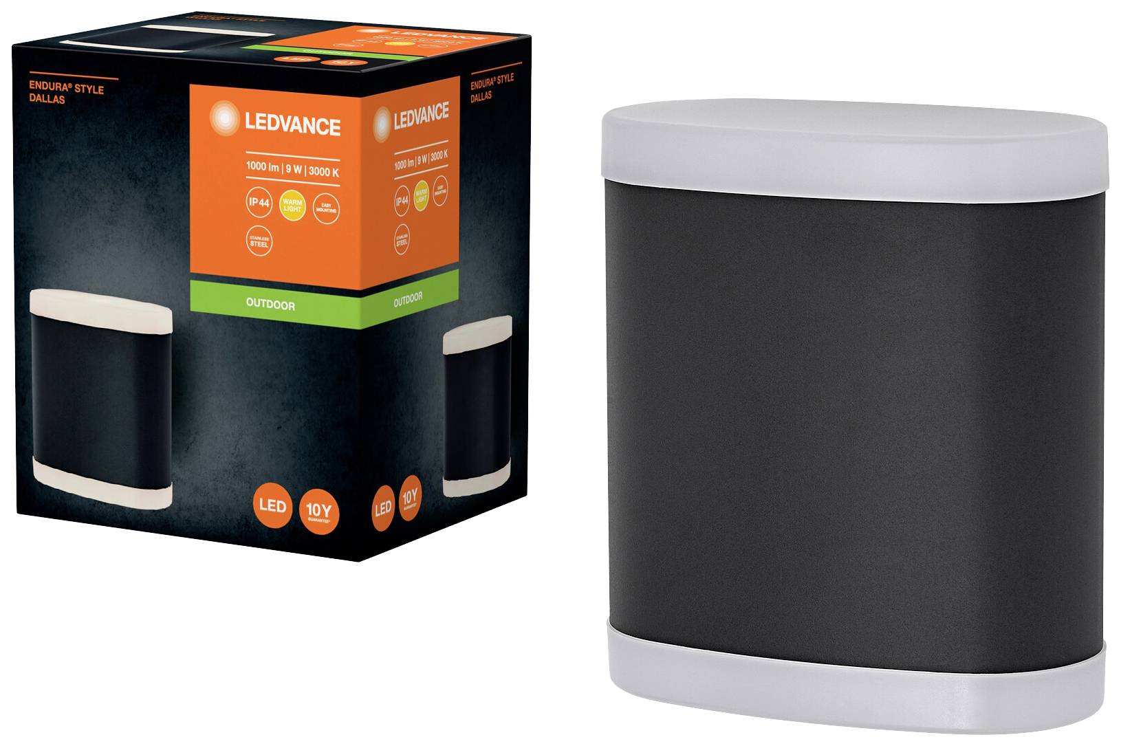 LEDVANCE ENDURA STYLE DALLAS 4058075835184 LED-Außenwandleuchte LED 9.00W Grau