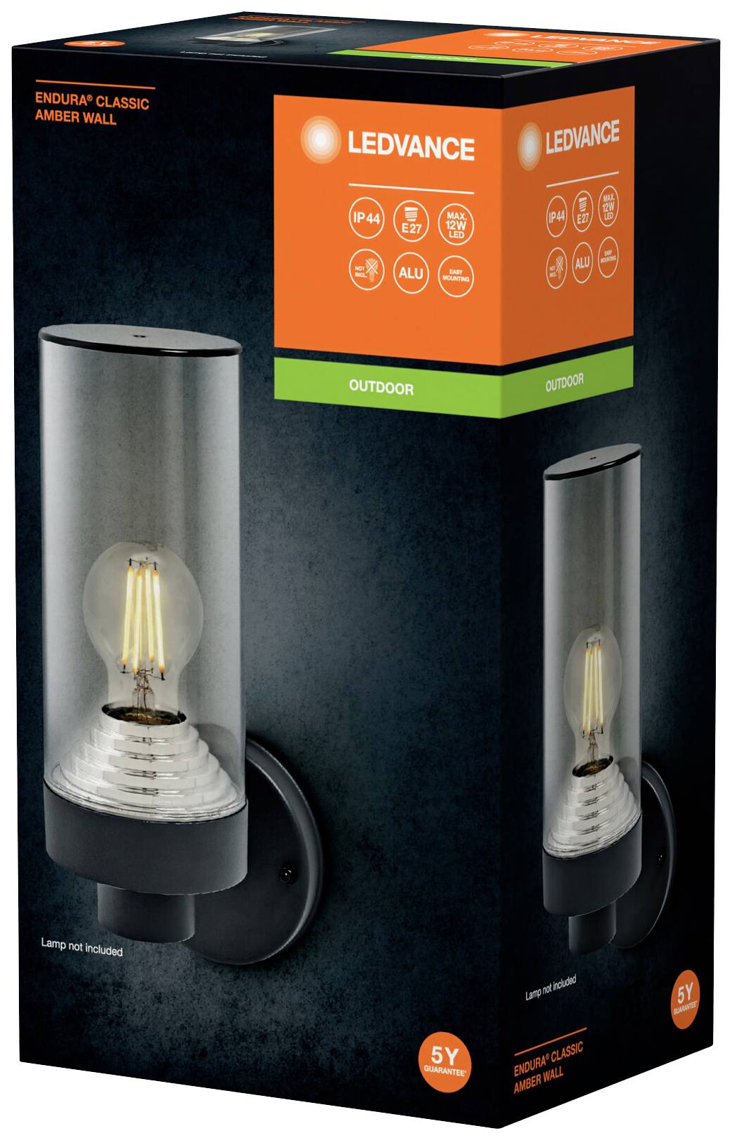 LEDVANCE ENDURA CLASSIC AMBER 4058075835061 Außenwandleuchte E27 Grau