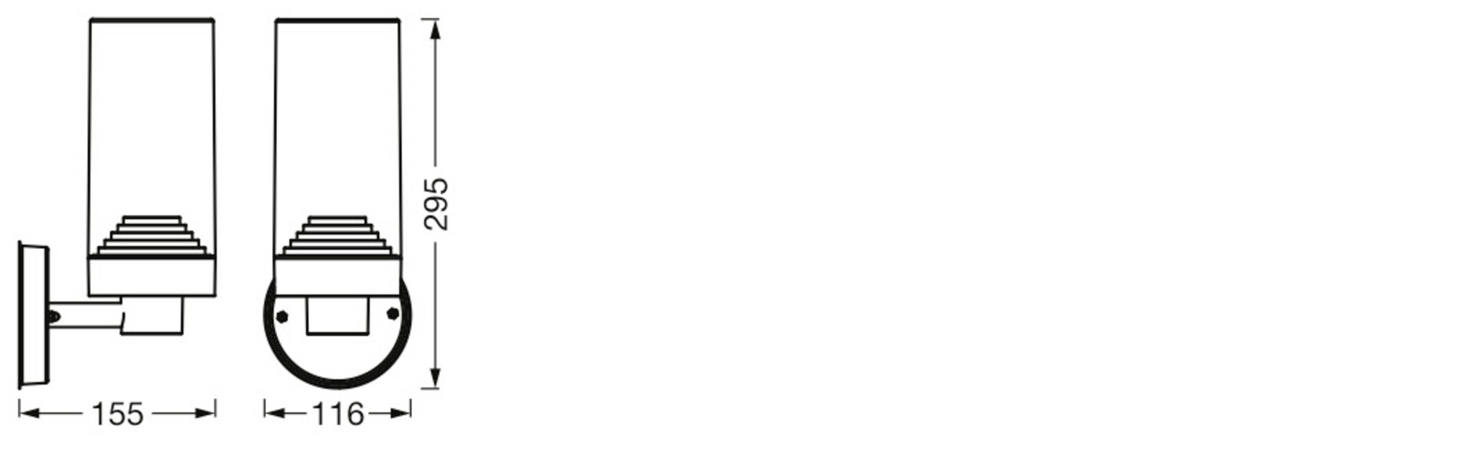 LEDVANCE ENDURA CLASSIC AMBER 4058075835061 Außenwandleuchte E27 Grau