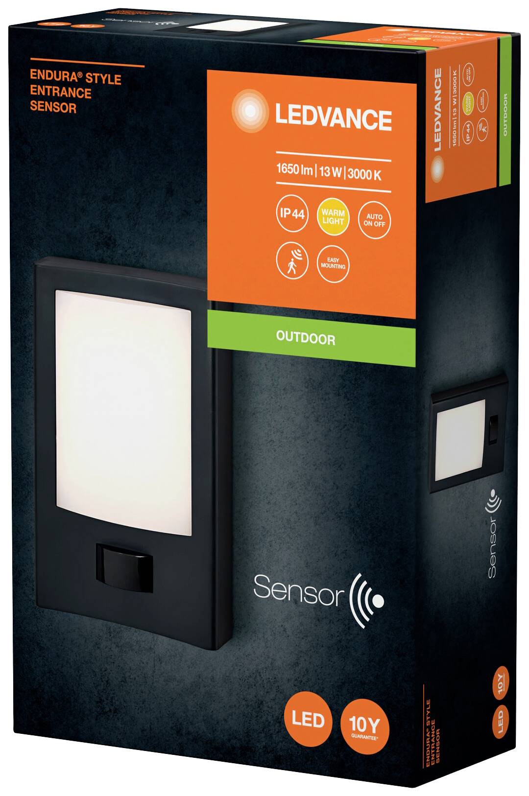 LEDVANCE ENDURA STYLE ENTRANCE 4099854185274 LED-Außenwandleuchte mit Bewegungsmelder LED 13.00W Grau