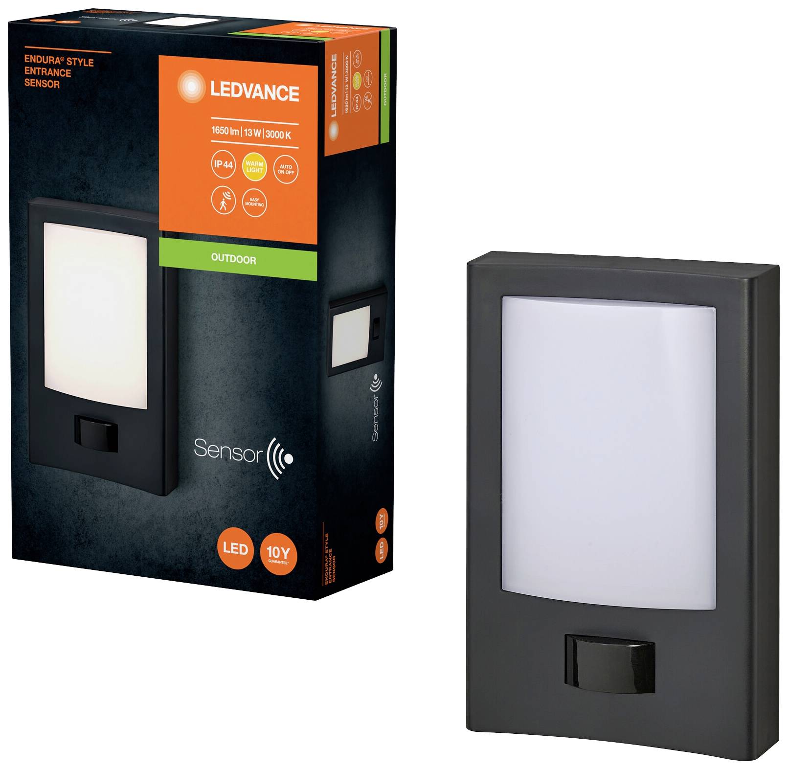 LEDVANCE ENDURA STYLE ENTRANCE 4099854185274 LED-Außenwandleuchte mit Bewegungsmelder LED 13.00W Grau