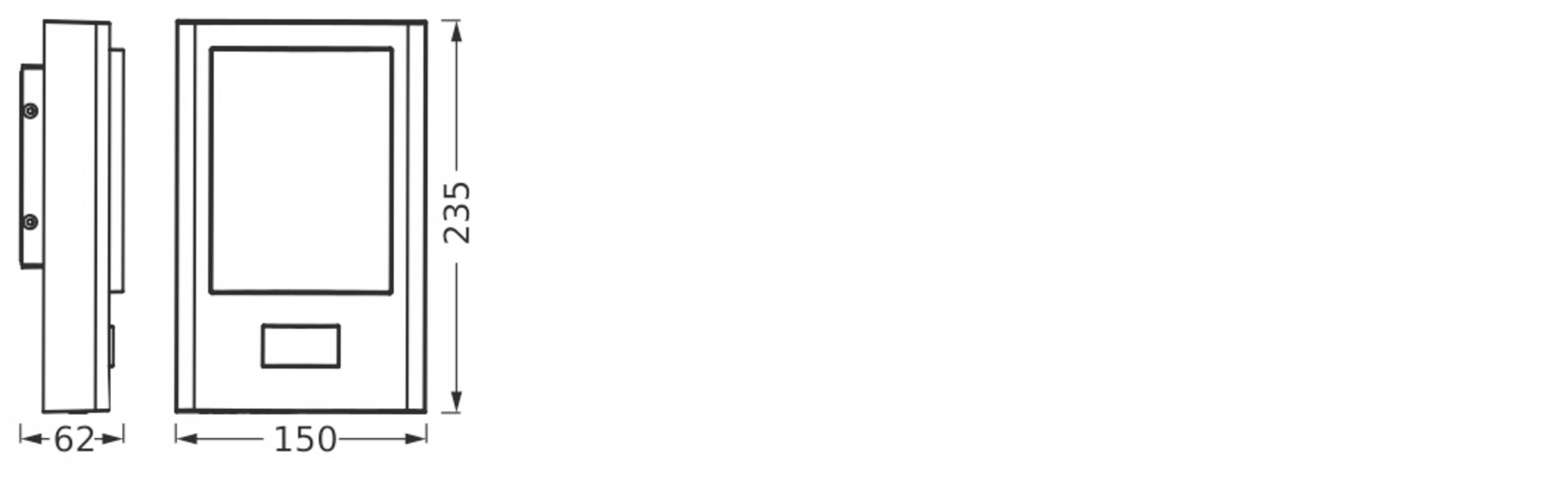 LEDVANCE ENDURA STYLE ENTRANCE 4099854185274 LED-Außenwandleuchte mit Bewegungsmelder LED 13.00W Grau