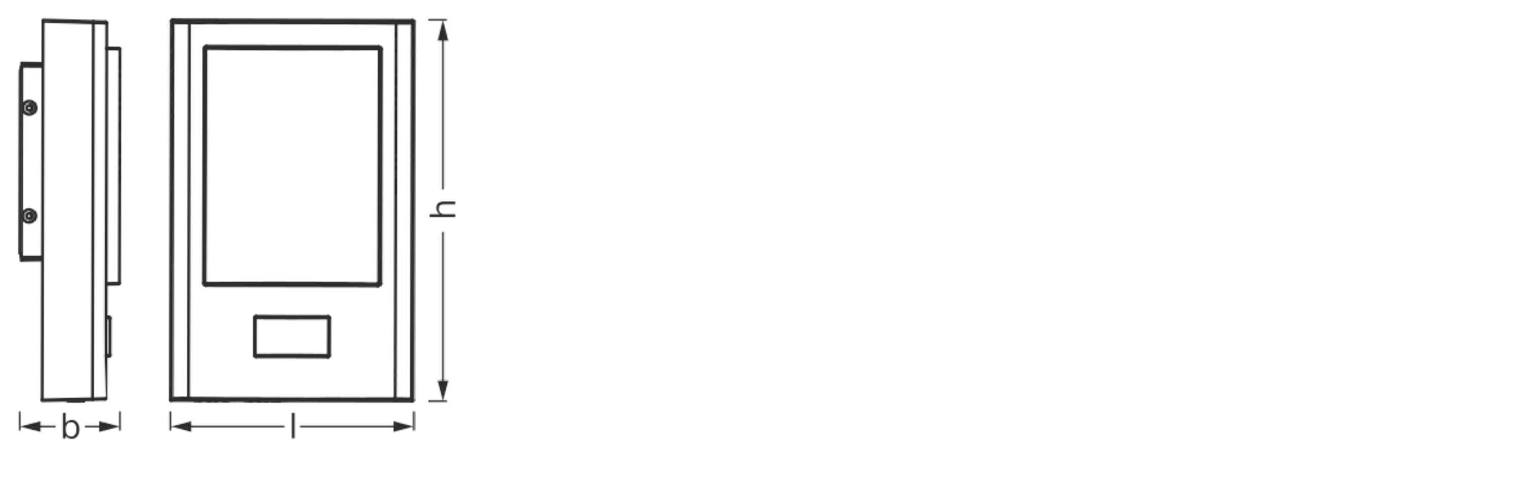 LEDVANCE ENDURA STYLE ENTRANCE 4099854185274 LED-Außenwandleuchte mit Bewegungsmelder LED 13.00W Grau