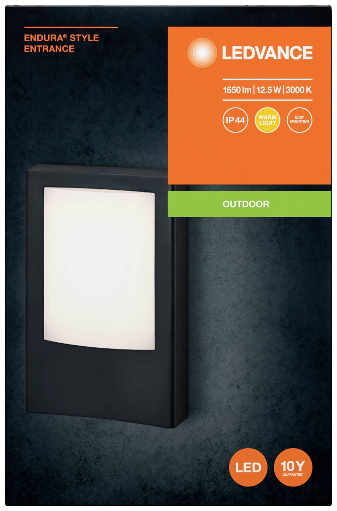 LEDVANCE ENDURA STYLE ENTRANCE 4099854185328 LED-Außenwandleuchte 12.50W Grau