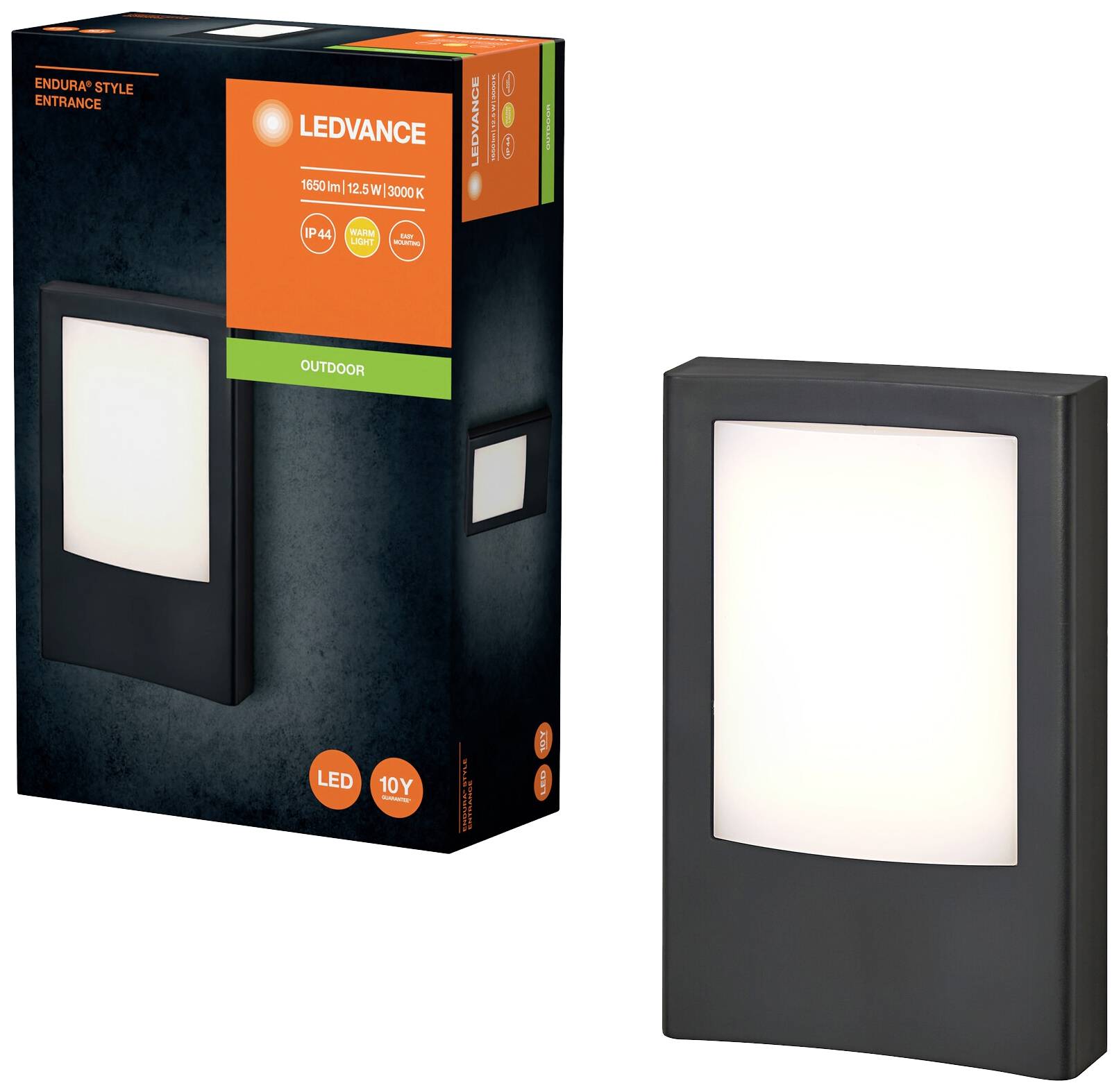 LEDVANCE ENDURA STYLE ENTRANCE 4099854185328 LED-Außenwandleuchte 12.50W Grau