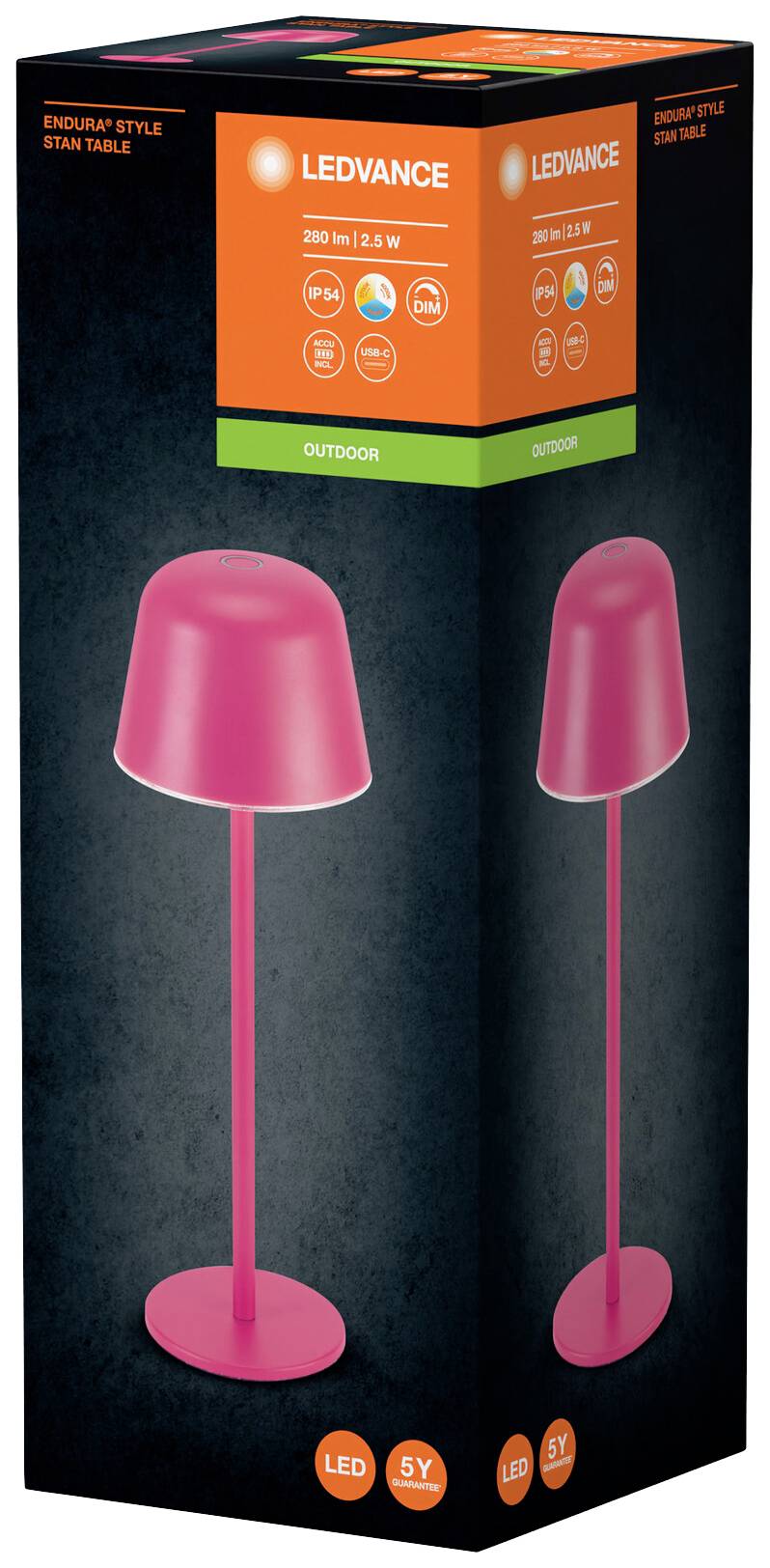 LEDVANCE ENDURA STYLE STAN 4099854185380 LED-Tischlampe 2.50W Magenta