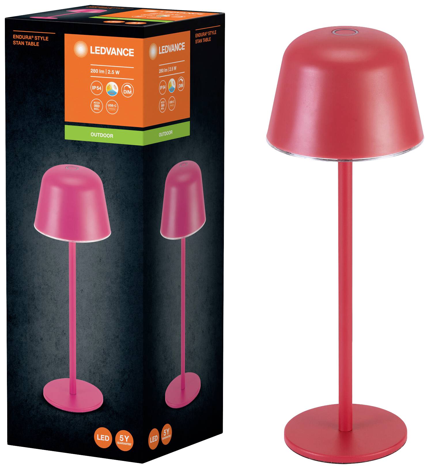 LEDVANCE ENDURA STYLE STAN 4099854185380 LED-Tischlampe 2.50W Magenta