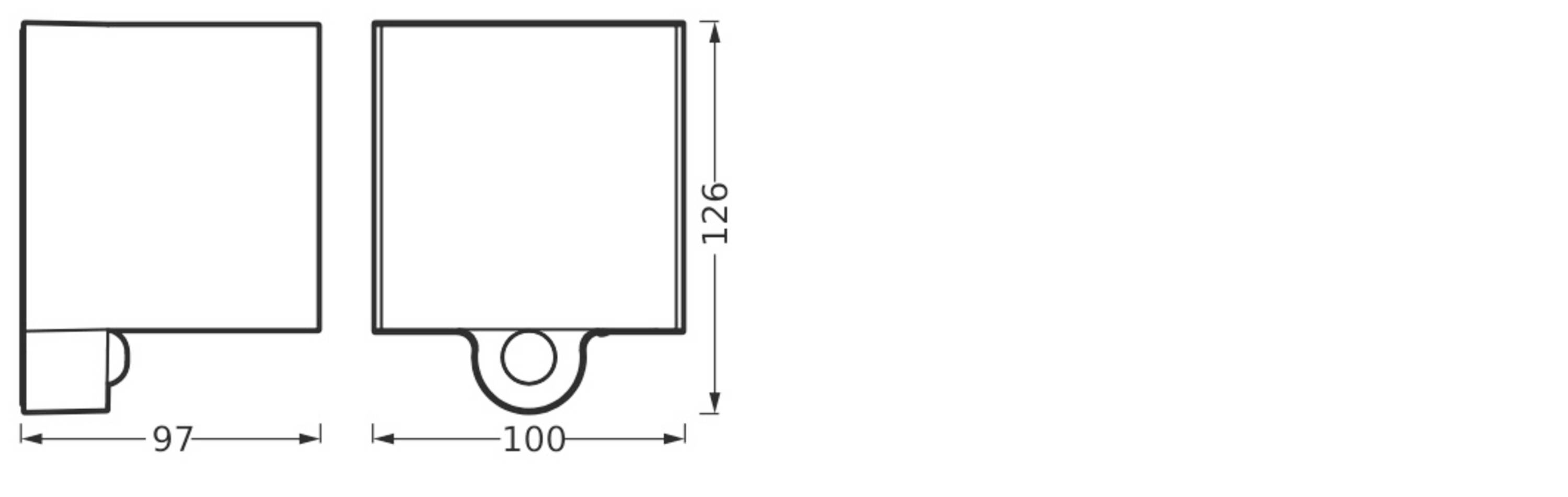 LEDVANCE ENDURA STYLE ADJ 4099854185403 LED-Außenwandleuchte mit Bewegungsmelder LED 2.50W Grau
