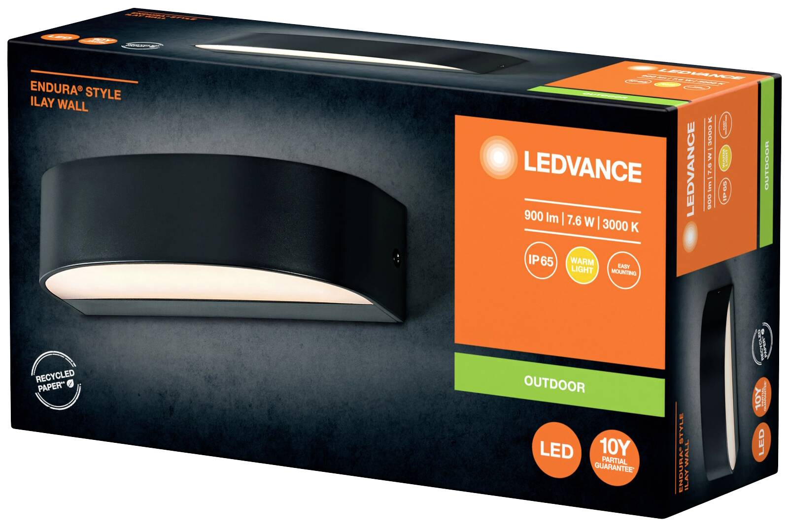 LEDVANCE ENDURA STYLE ILAY 4099854217500 LED-Außenwandleuchte LED 7.60 W Grau