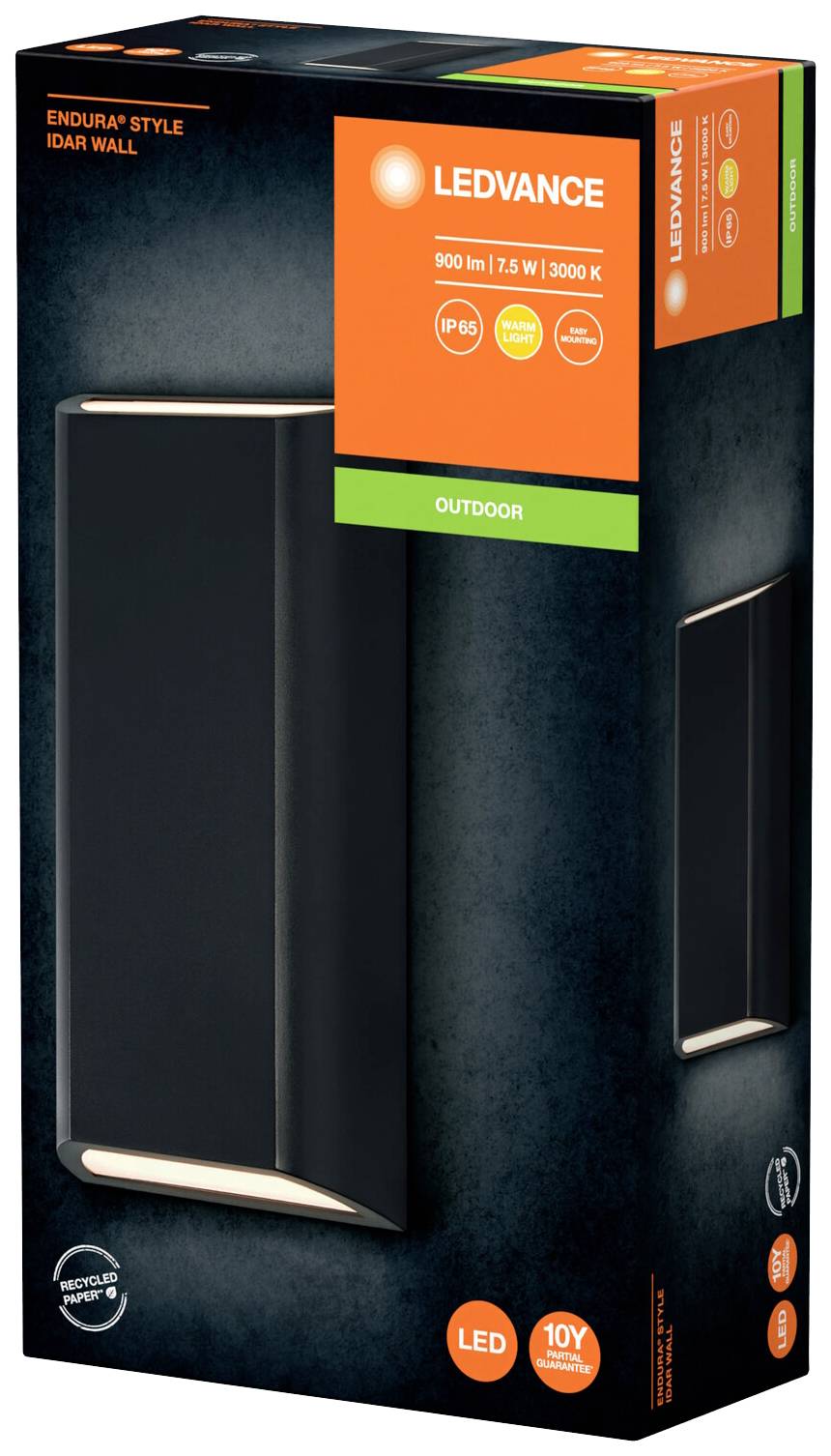 LEDVANCE ENDURA STYLE IDAR 4099854217548 LED-Außenwandleuchte LED 7.50W Grau
