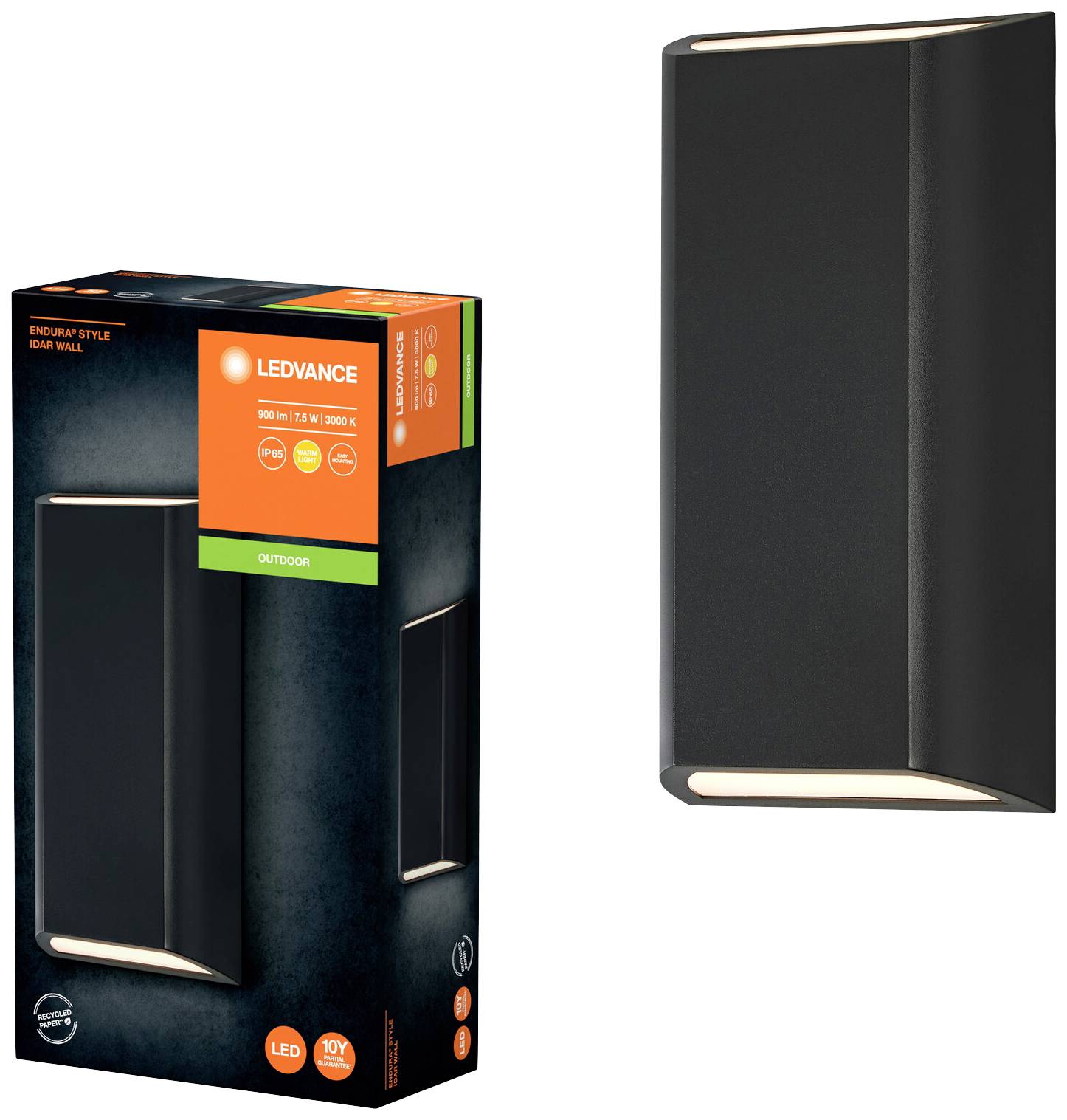 LEDVANCE ENDURA STYLE IDAR 4099854217548 LED-Außenwandleuchte LED 7.50W Grau