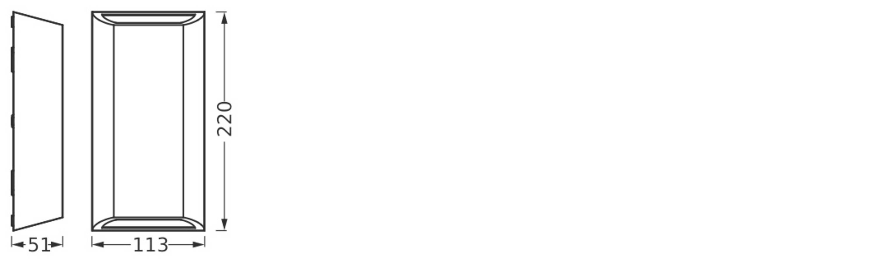 LEDVANCE ENDURA STYLE IDAR 4099854217548 LED-Außenwandleuchte LED 7.50W Grau