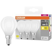 OSRAM HOMELIGHTING 4058075592599 LED EEK D (A - G) E14 Tropfenform 5.5W = 60W Warmweiß (Ø x H) 45mm x 45mm 3St. OSRAM HOMELIGHTING 4058075592599 LED EEK D (A - G) E14 Tropfenform 5.5W = 60W Warmweiß (Ø x H) 45mm x 45mm 3St.