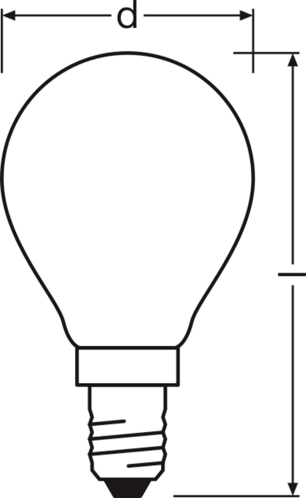 OSRAM HOMELIGHTING 4058075592599 LED EEK D (A - G) E14 Tropfenform 5.5W = 60W Warmweiß (Ø x H) 45mm x 45mm 3St.