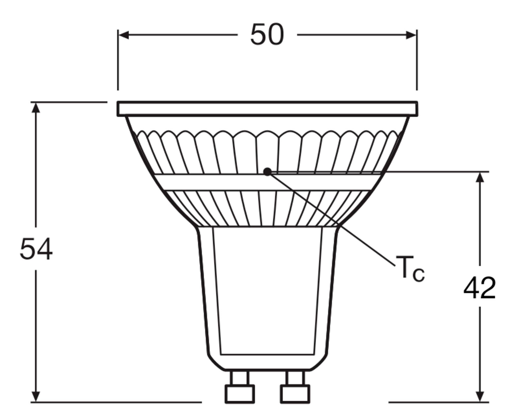 OSRAM HOMELIGHTING 4058075036703 LED EEK F (A - G) GU10 Reflektor 4.3W = 50W Neutralweiß (Ø x H) 50mm x 50mm 10St.