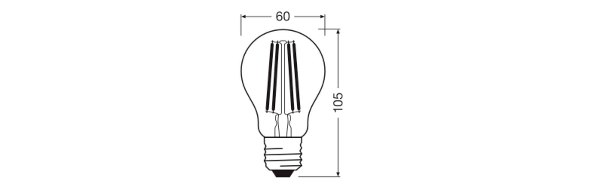 OSRAM HOMELIGHTING 4099854259715 LED EEK A (A - G) E27 Glühlampenform 2.2W = 40W Neutralweiß (Ø x H) 60mm x 60mm 2St.