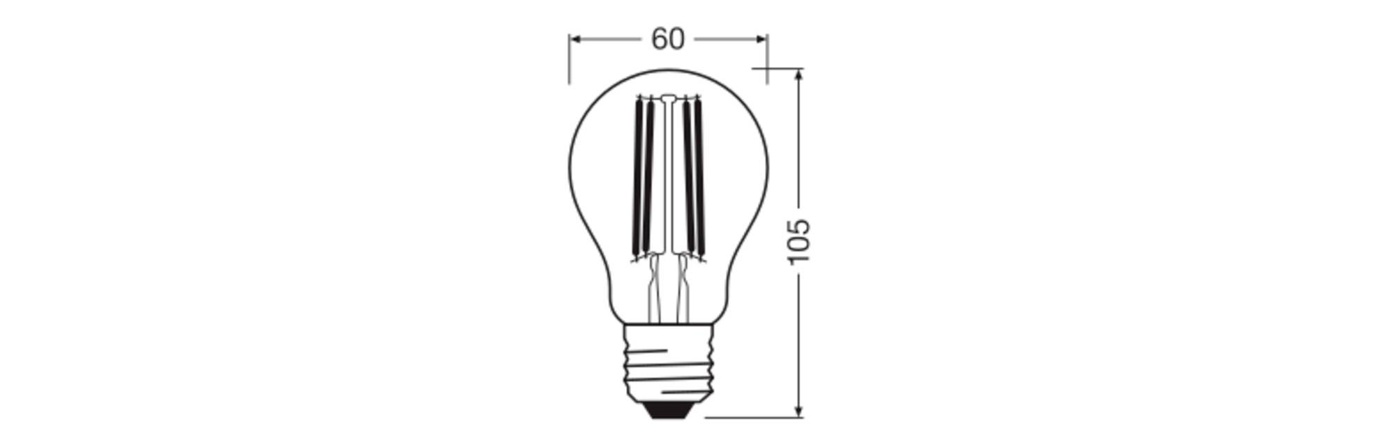 OSRAM HOMELIGHTING 4099854259753 LED EEK A (A - G) E27 Glühlampenform 3.8W = 60W Neutralweiß (Ø x H) 60mm x 60mm 2St.