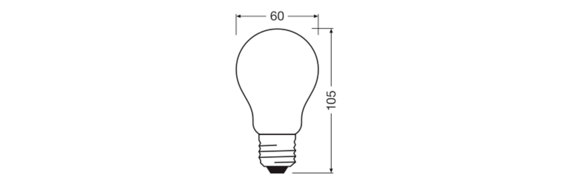 OSRAM HOMELIGHTING 4099854259777 LED EEK A (A - G) E27 Glühlampenform 3.8W = 60W Neutralweiß (Ø x H) 60mm x 60mm 2St.