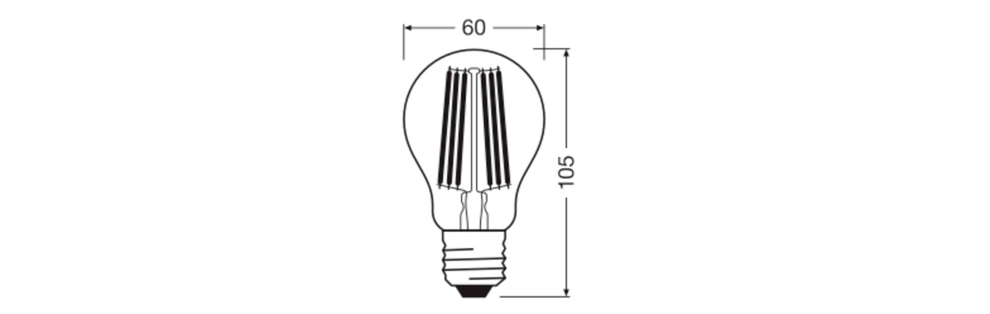 OSRAM HOMELIGHTING 4099854259838 LED EEK A (A - G) E27 Glühlampenform 7.2W = 100W Neutralweiß (Ø x H) 60mm x 60mm 2St.