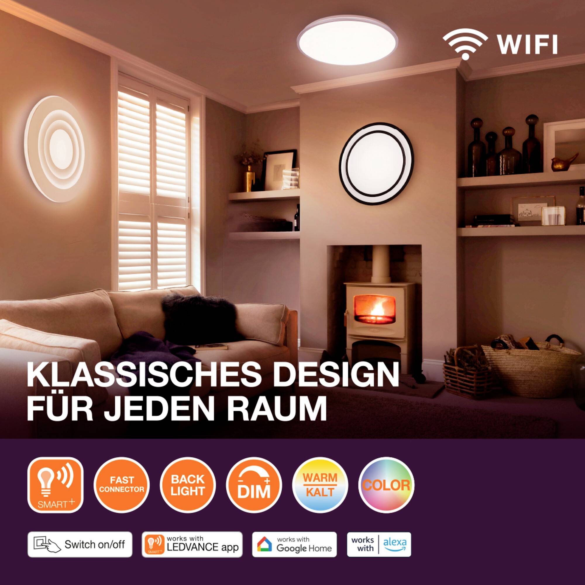 LEDVANCE SPOT SURFACE ROUND 4058075758629 Aufbauleuchte GU10 Schwarz