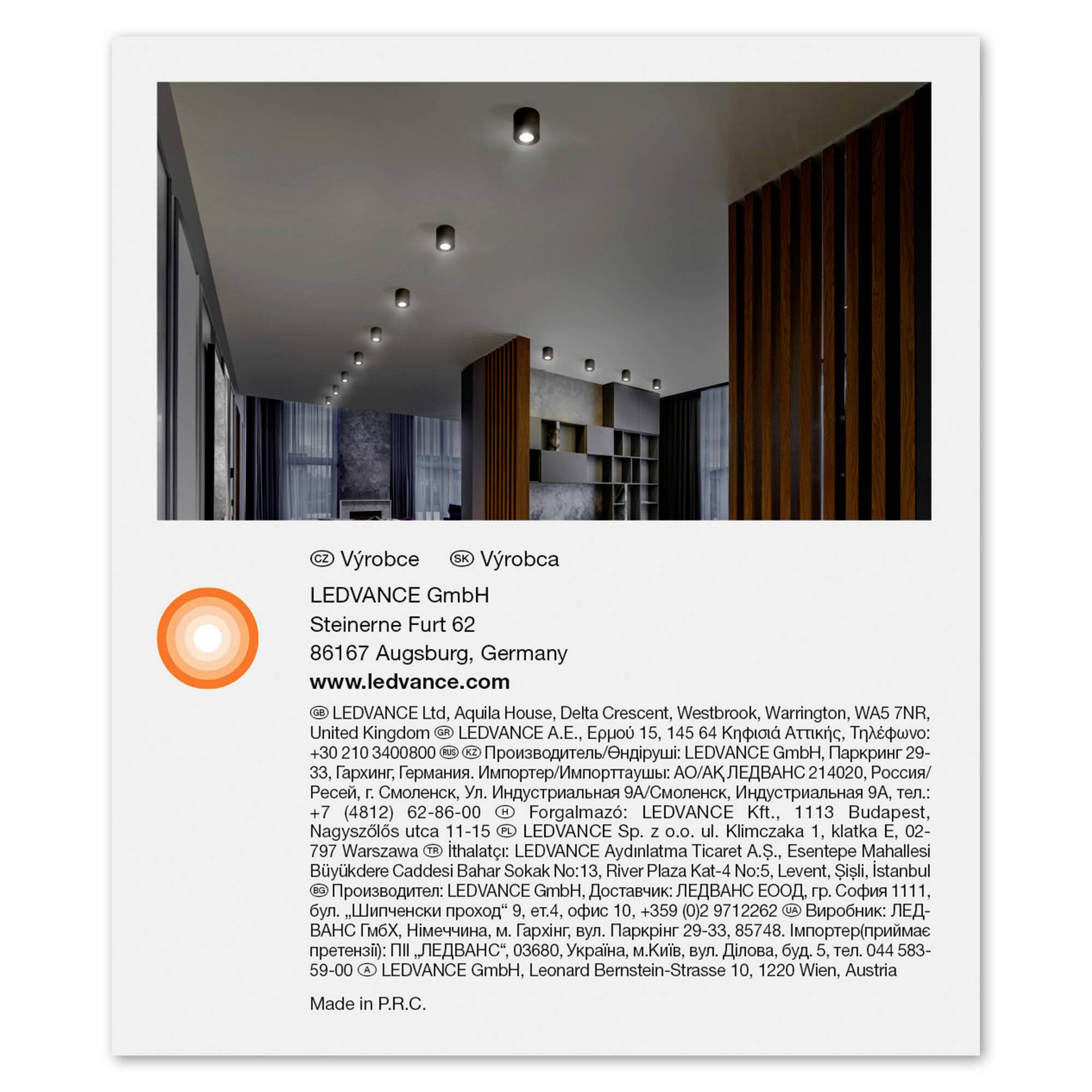 LEDVANCE SPOT SURFACE ROUND 4058075758629 Aufbauleuchte GU10 Schwarz