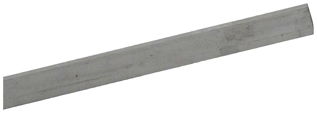Ein längeres, rechteckiges Metallstück, das diagonal im Bild positioniert ist, möglicherweise ein Metallstab oder -winkel.