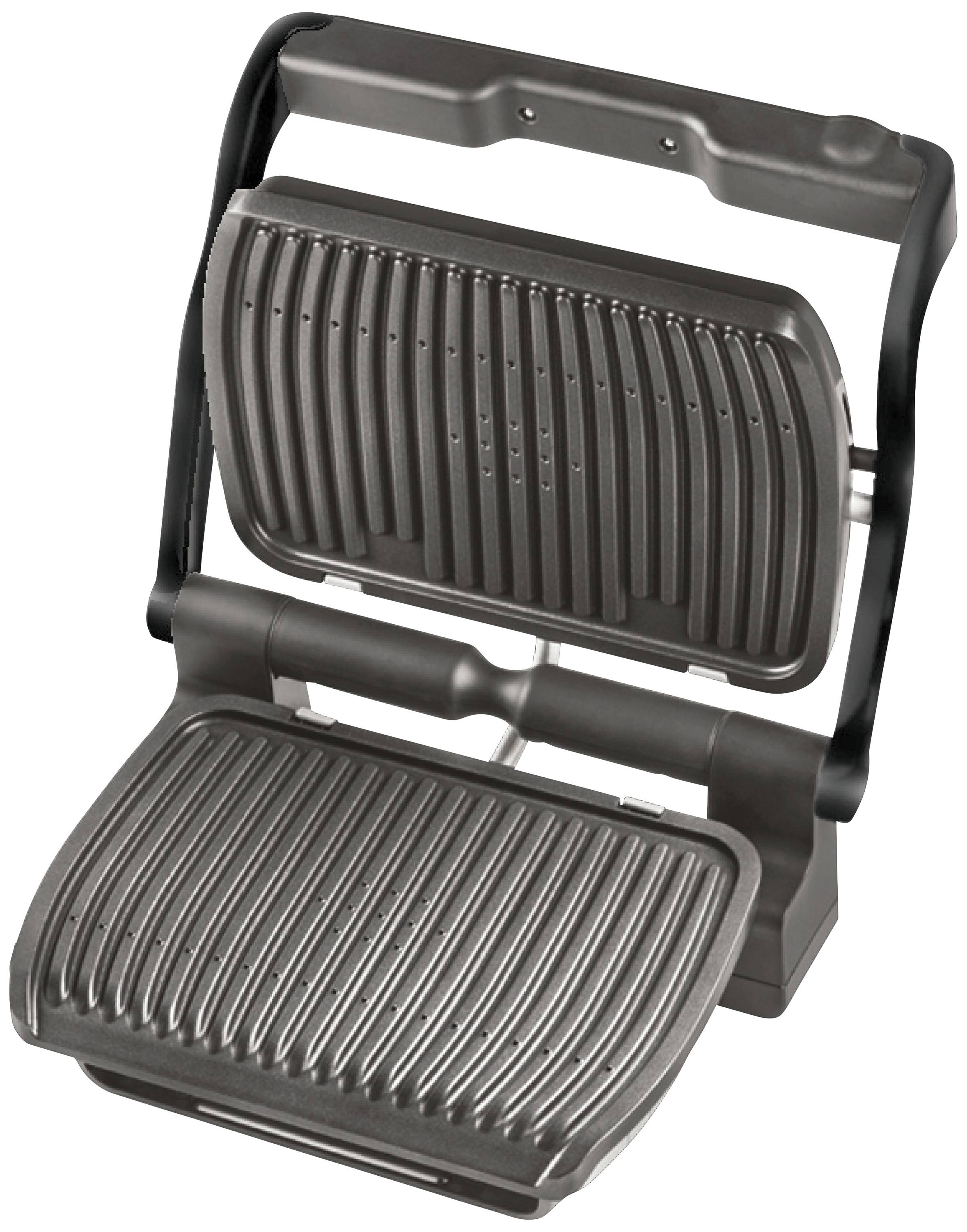 Tefal GC7128 OptiGrill+ Schwarz Elektro, Tisch Kontaktgrill Grillfunktion, Antihaftbeschichtung, Kontrollleuchte Schwarz