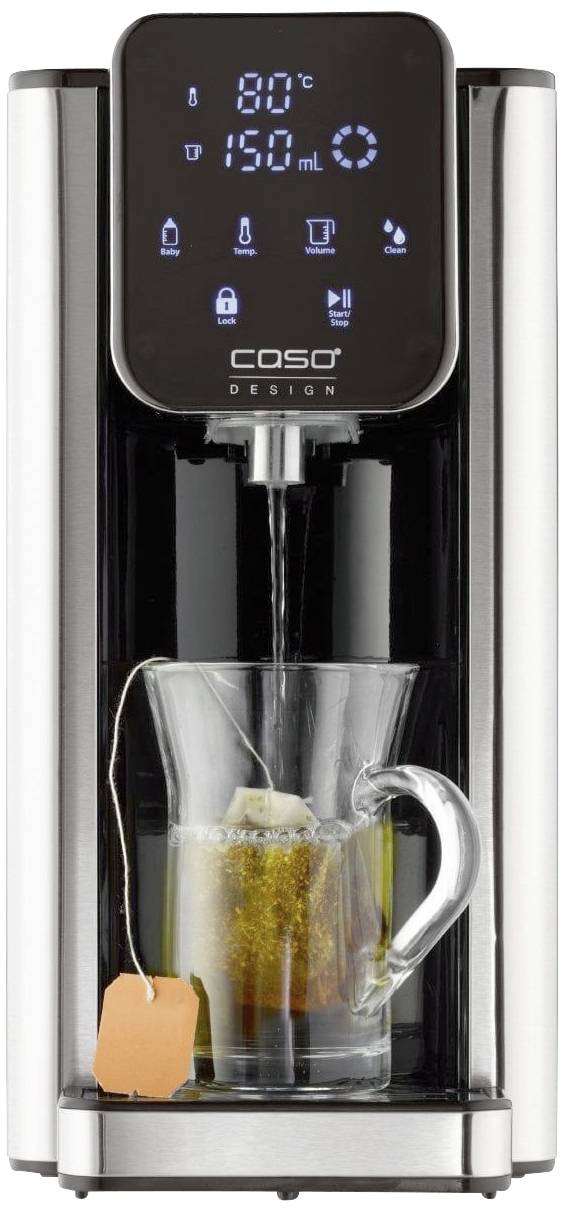 CASO HW 660 Heißwasserspender Edelstahl, Schwarz Fassungsvermögen: 2.7l