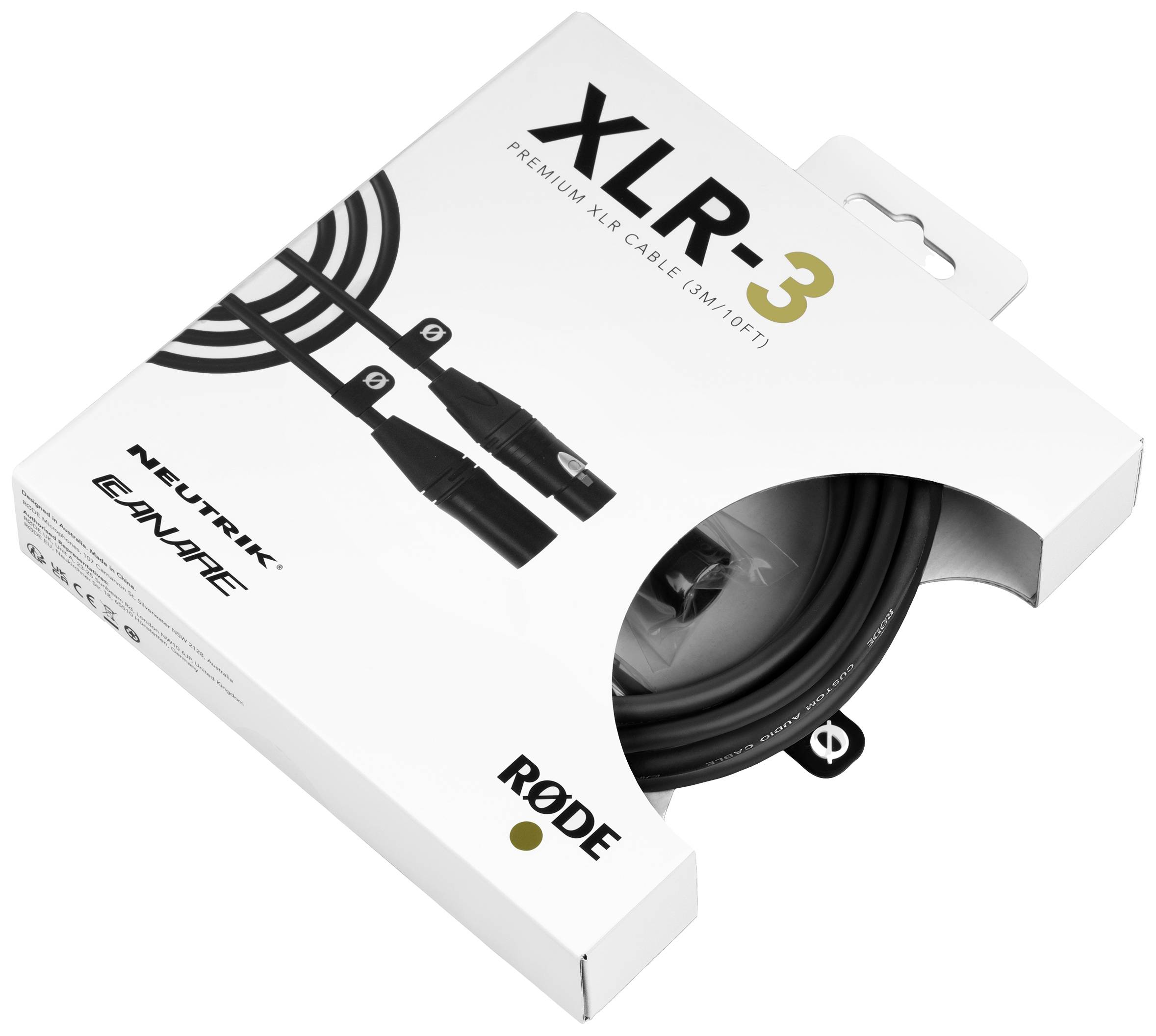 Rode XLR3M XLR Verbindungskabel 3m Schwarz