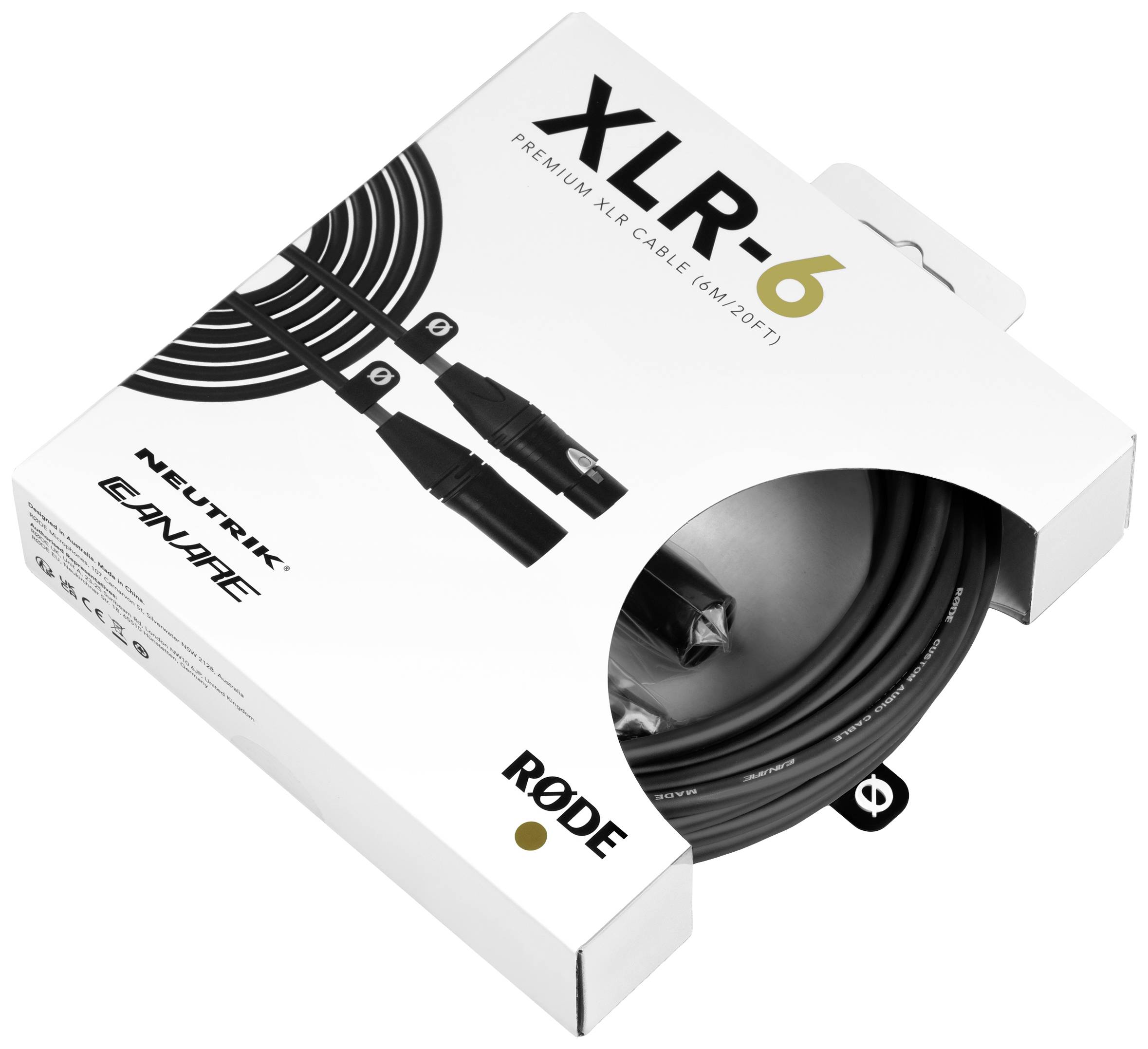 Rode XLR6M XLR Verbindungskabel 6 m Schwarz