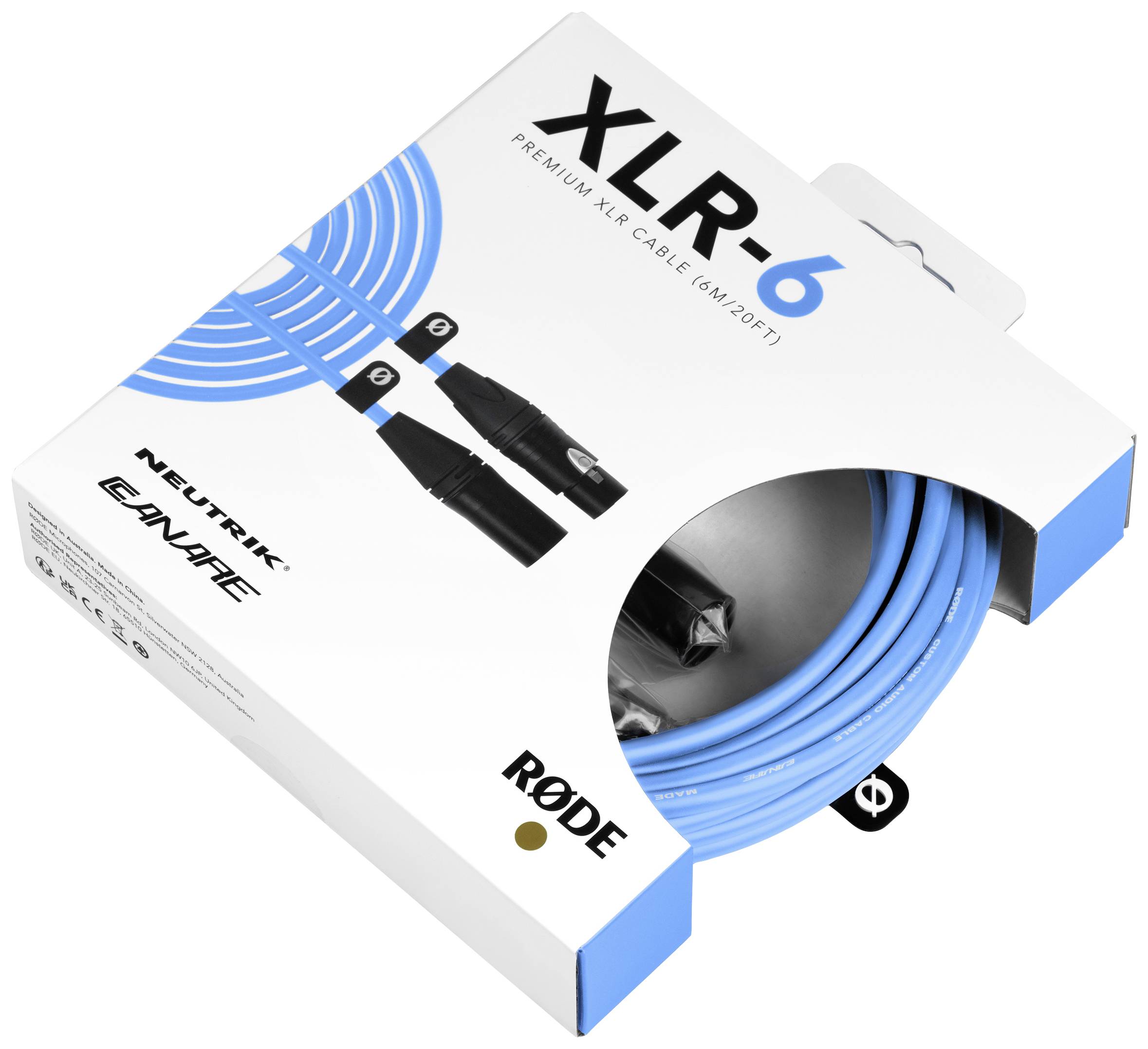 Rode XLR6M-B XLR Verbindungskabel Blau