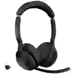 Jabra Evolve 2 55 MS Stereo On Ear Headset Bluetooth® Stereo Schwarz Noise Cancelling, Mikrofon-Rauschunterdrückung Computer Jabra Evolve 2 55 MS Stereo On Ear Headset Bluetooth® Stereo Schwarz Noise Cancelling, Mikrofon-Rauschunterdrückung Computer