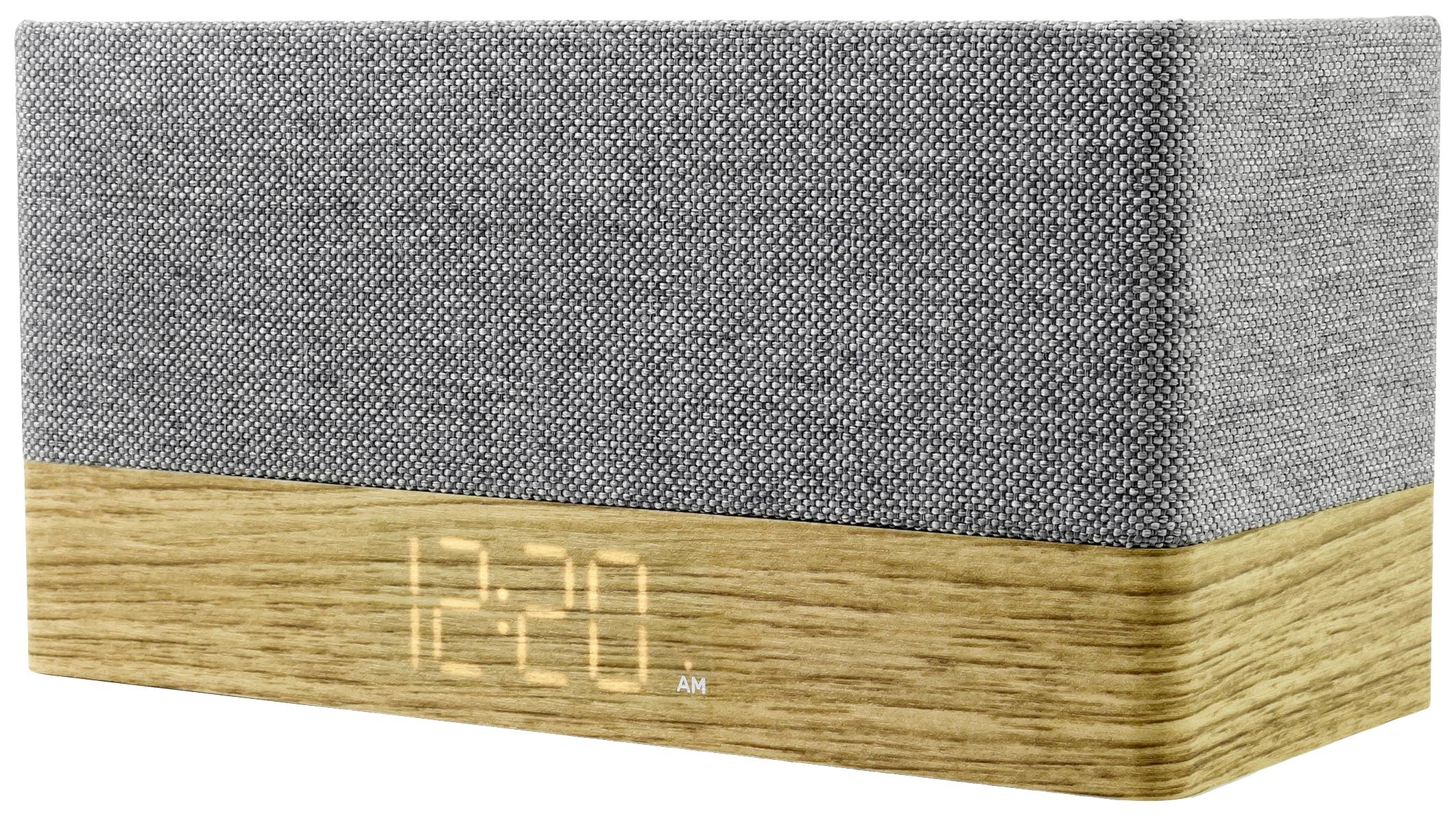 Soundmaster UR630WE Radiowecker UKW Bluetooth®, AUX, UKW Weckfunktion Grau, Braun