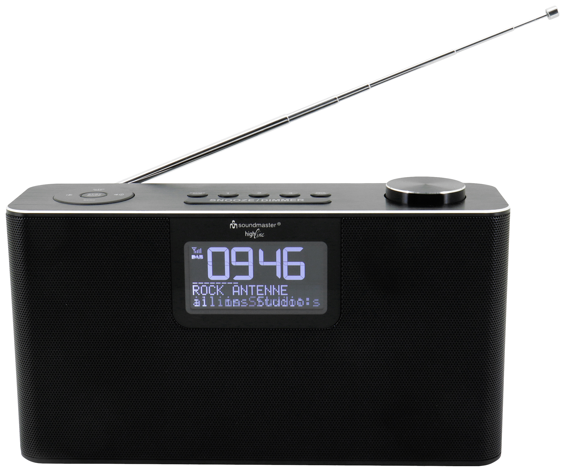 Soundmaster DAB700SW Tischradio DAB+, UKW Bluetooth®, AUX, DAB+, UKW, SD, USB Weckfunktion, Freisprechfunktion Schwarz