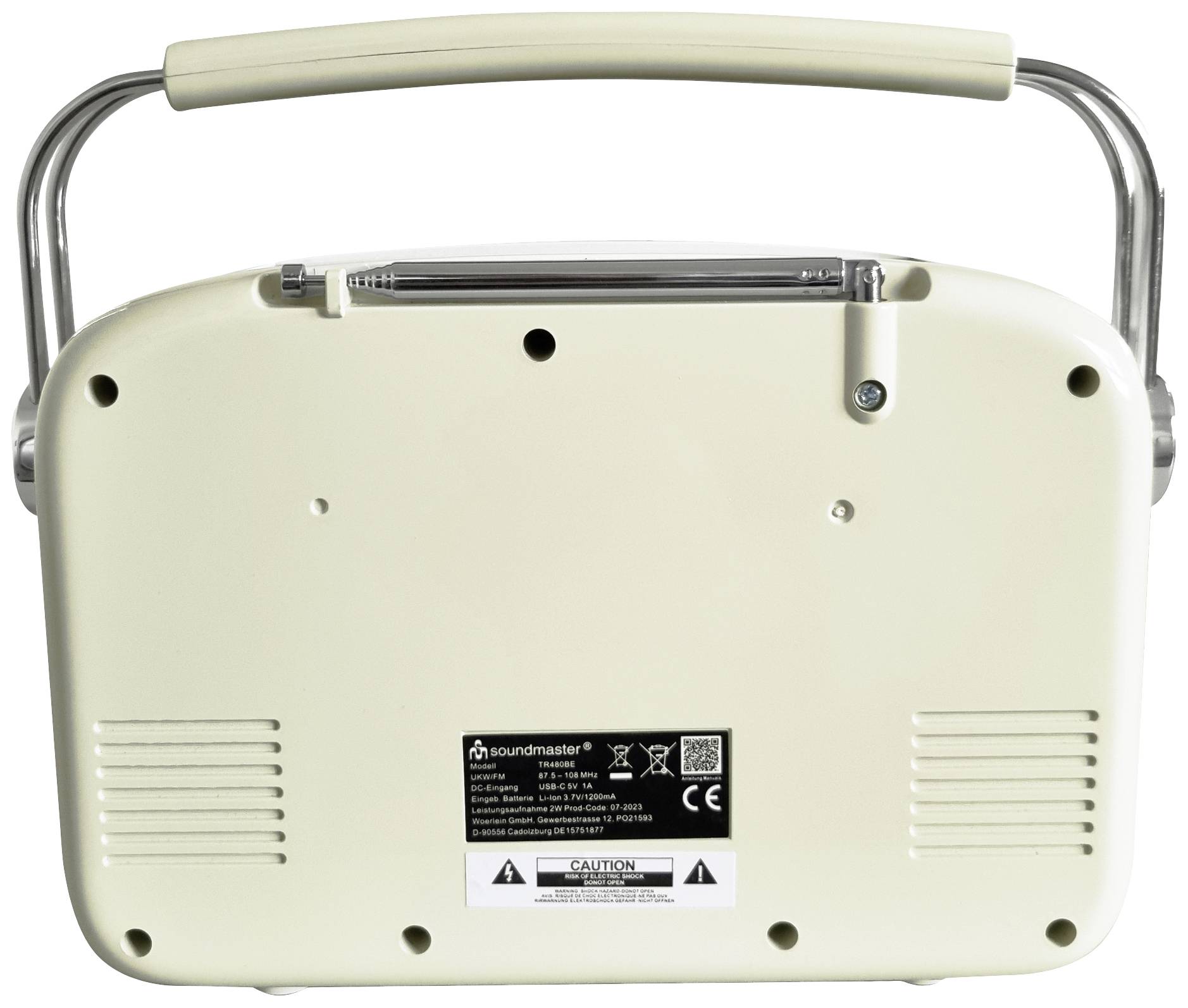 Soundmaster TR480BE Akku-Radio UKW UKW Solarpanel Beige