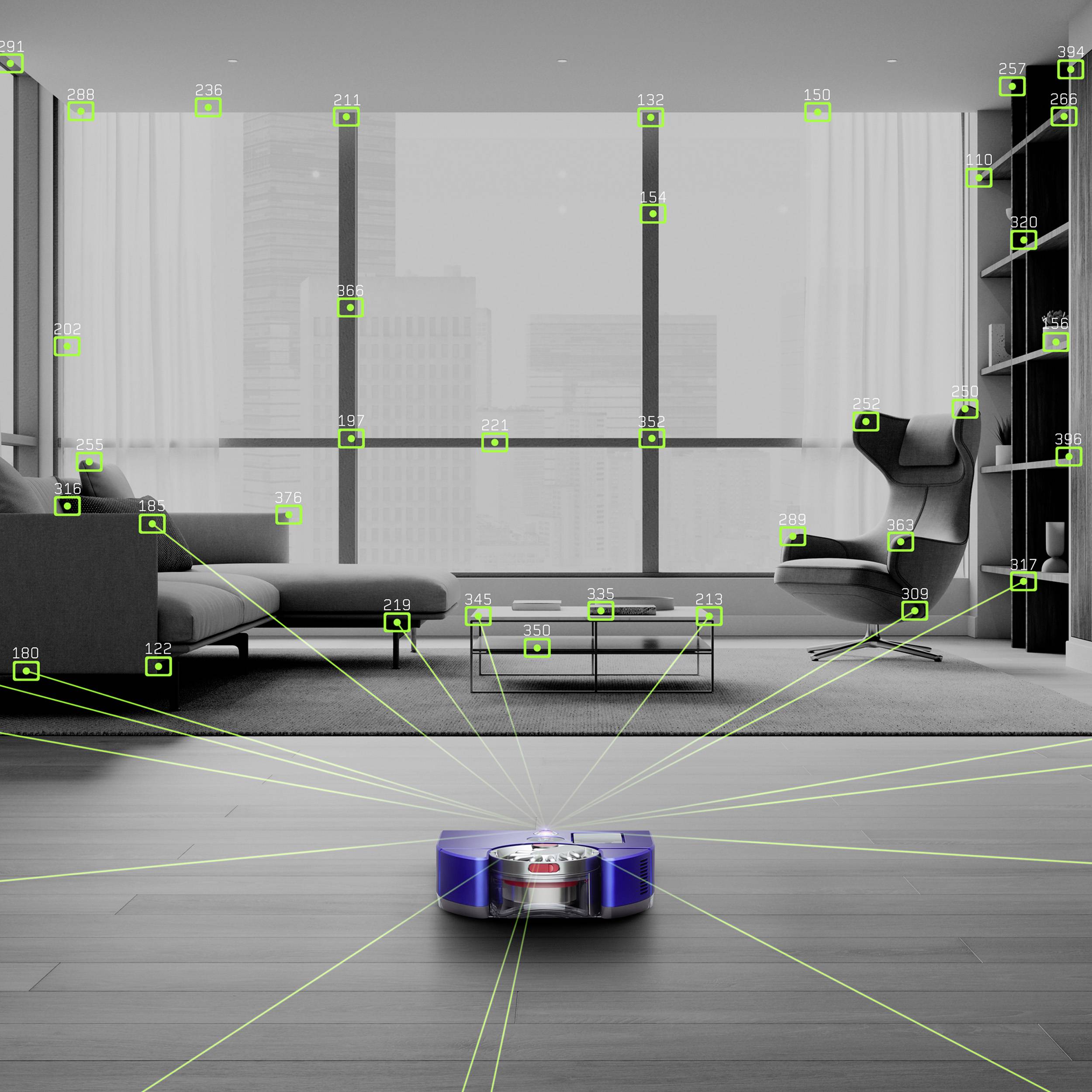 Dyson 360 Vis Nav Moulded Blue/Nickel Saugroboter Blau